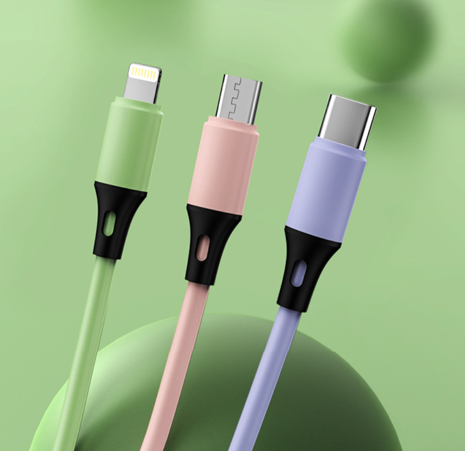 苹果液态硅胶三合一充电线：让你的iPhone畅快充电无忧！